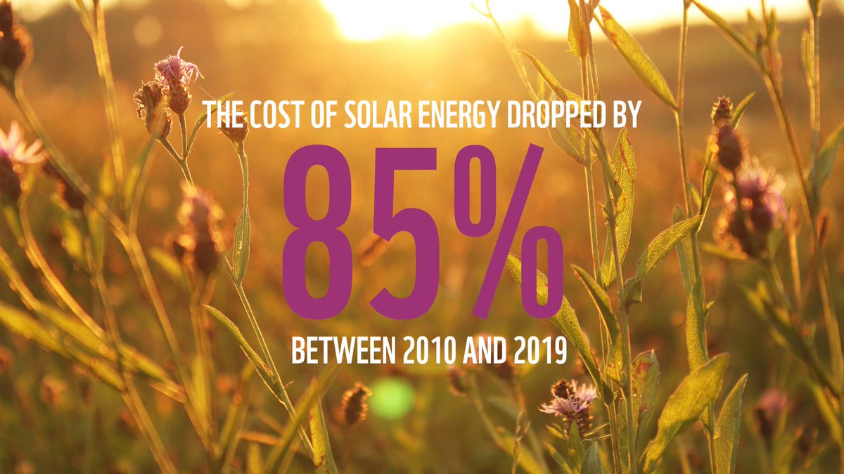 climateWWF's tweet photo. The cost of renewable energy just keeps dropping ⬇️
☀️ 85% for solar
🍃 55% for wind energy

We have so many solutions - now we must scale them up! https://t.co/TE5BYBTqyN