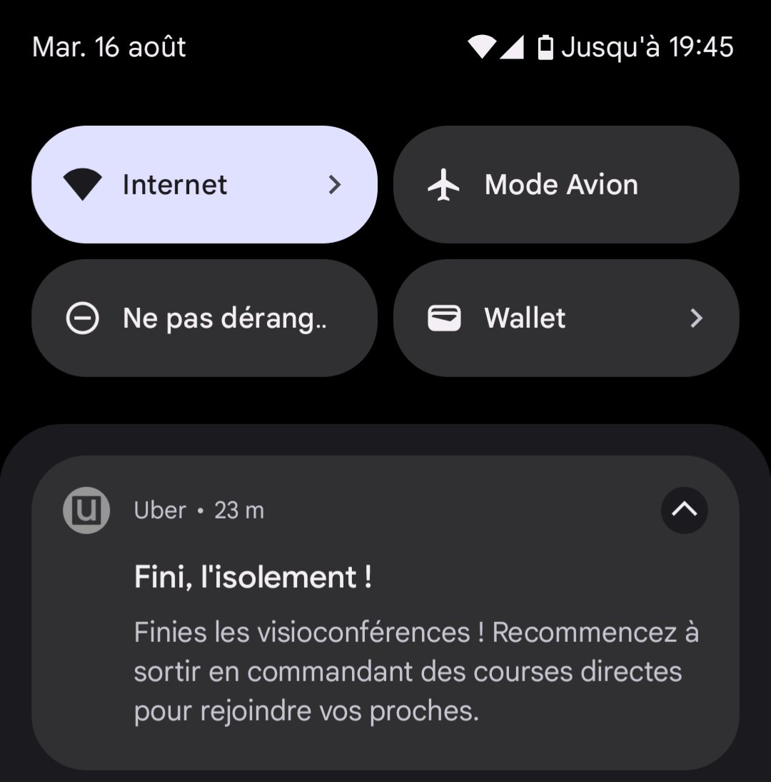 Ch4LN's tweet photo. Apparemment Uber est resté bloqué en 2021 😅 https://t.co/xTOk8LeL2m