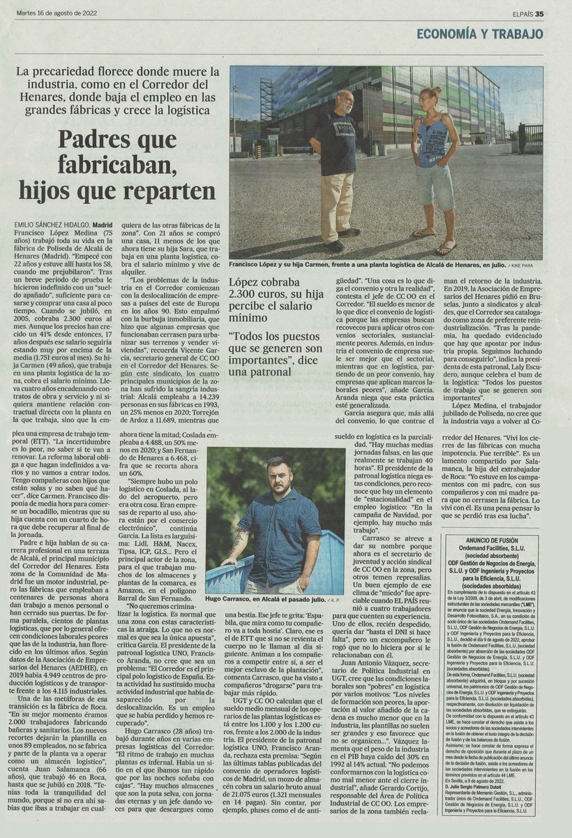 aedhe's tweet photo. En 2019, pedimos en Bruselas que el #CorredordelHenares sea zona de preferente reindustrialización. "Hay que apostar por la industria propia", y con el bum de la logística "todos los trabajos que se generen son importantes" Laly Escudero, presidenta #AEDHE para @elpais_economia https://t.co/Rh7HH16lRX