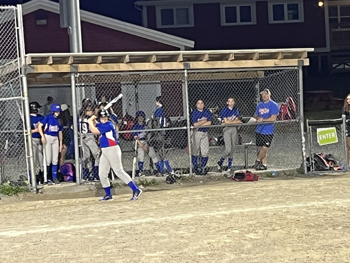 CoveU13's tweet photo. Tough loss last night to a very strong CBC team. Final score was 8-0. Came up against some strong pitching. Our POG was Ava Winsor. She did an awesome job behind the plate &amp; had a great pick off throw at 1st in the 6th inning!  Next game will be in NB!  Can’t wait! https://t.co/AXR8tHNMbe