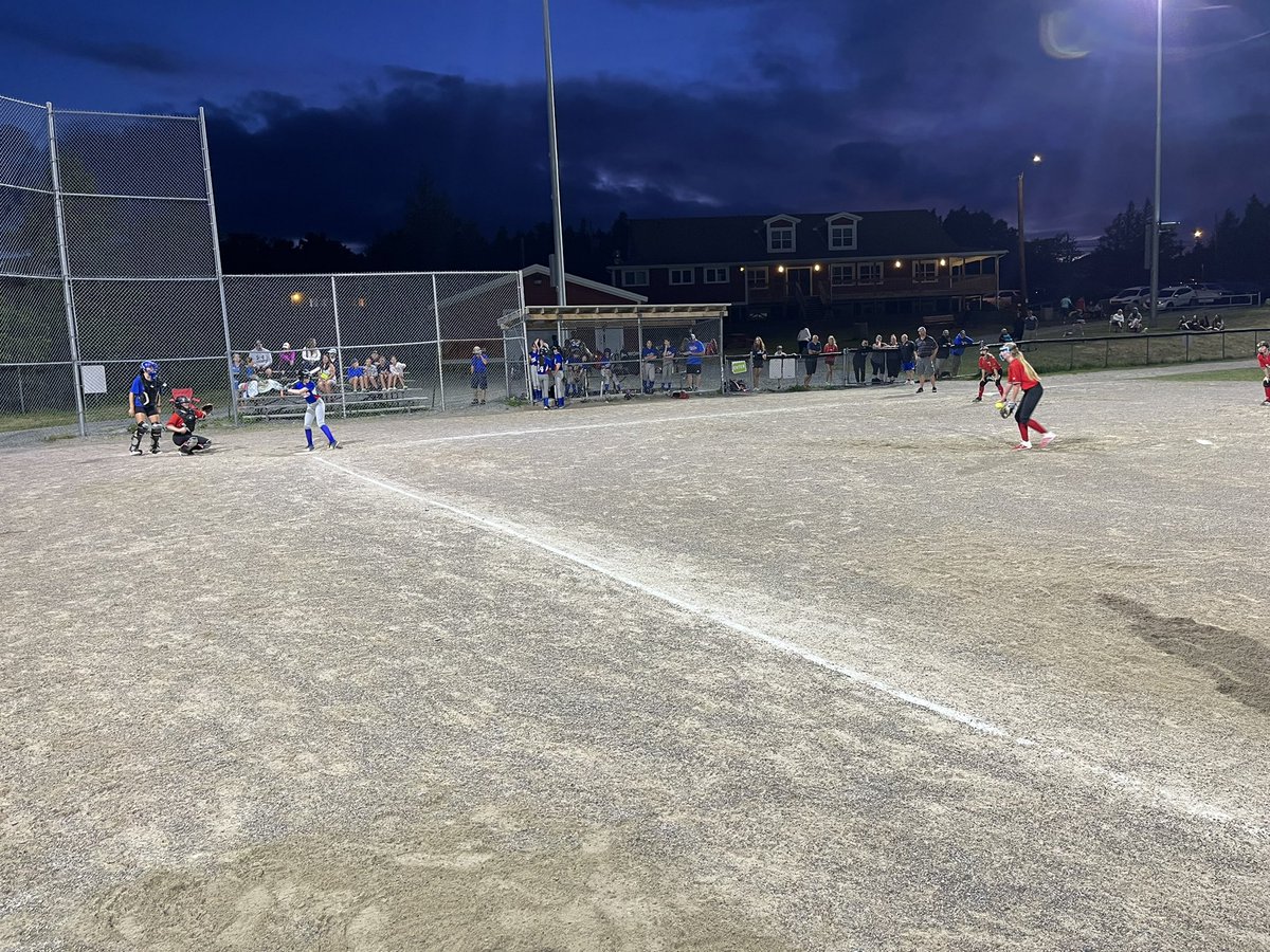 CoveU13's tweet photo. Tough loss last night to a very strong CBC team. Final score was 8-0. Came up against some strong pitching. Our POG was Ava Winsor. She did an awesome job behind the plate &amp; had a great pick off throw at 1st in the 6th inning!  Next game will be in NB!  Can’t wait! https://t.co/AXR8tHNMbe
