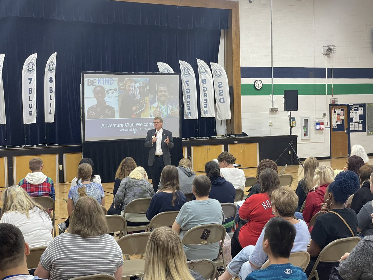 A GREAT morning with 120+ staff at our Adventure Club all-staff back to school training.  A special thanks to <a href="/ParkwaySupt/">Parkway Superintendent</a> and <a href="/RockwoodSupt/">Dr. Curtis Cain</a> for joining us and helping kick off the year! #letsdothis #welcomeback