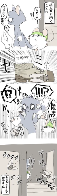 最近あったこと。セミ怖い(音が) 