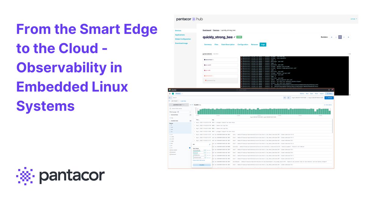 pantahub's tweet photo. Logs are critical for maintaining and troubleshooting #IoT fleets. On the blog we explain how @Pantavisor's logging system works and your choices for dashboard for analysis and debugging. https://t.co/BXZRVNMa1g https://t.co/jeF0RkIPPi