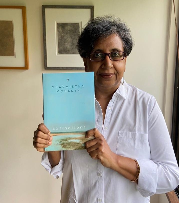 The satisfaction of that first copy unwrapped and posed with...
Sharmistha Mohanty's world is composed of poetry and prose, and it is full of grace. Of melancholy and pleasure, of life and death. And yes, Extinctions. <a href="/karthikavk/">Karthika V.K.</a> <a href="/ajithags/">Ajitha GS</a> <a href="/amritatalwar/">amrita talwar</a> <a href="/WestlandBooks/">Westland Books</a>