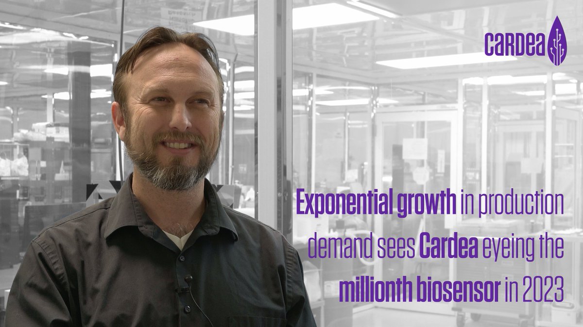 CardeaBio's tweet photo. Brett Goldsmith, CTO: "I’m immensely proud to say that we reached over half a million sensors produced in total and believe we have the capacity to reach more than one million in 2023."
More here: https://t.co/SAqmoQfrIH #cardea #cardeabio #bpu #bpuplatform #biosensor #gfet https://t.co/LsSKSbFQ1i