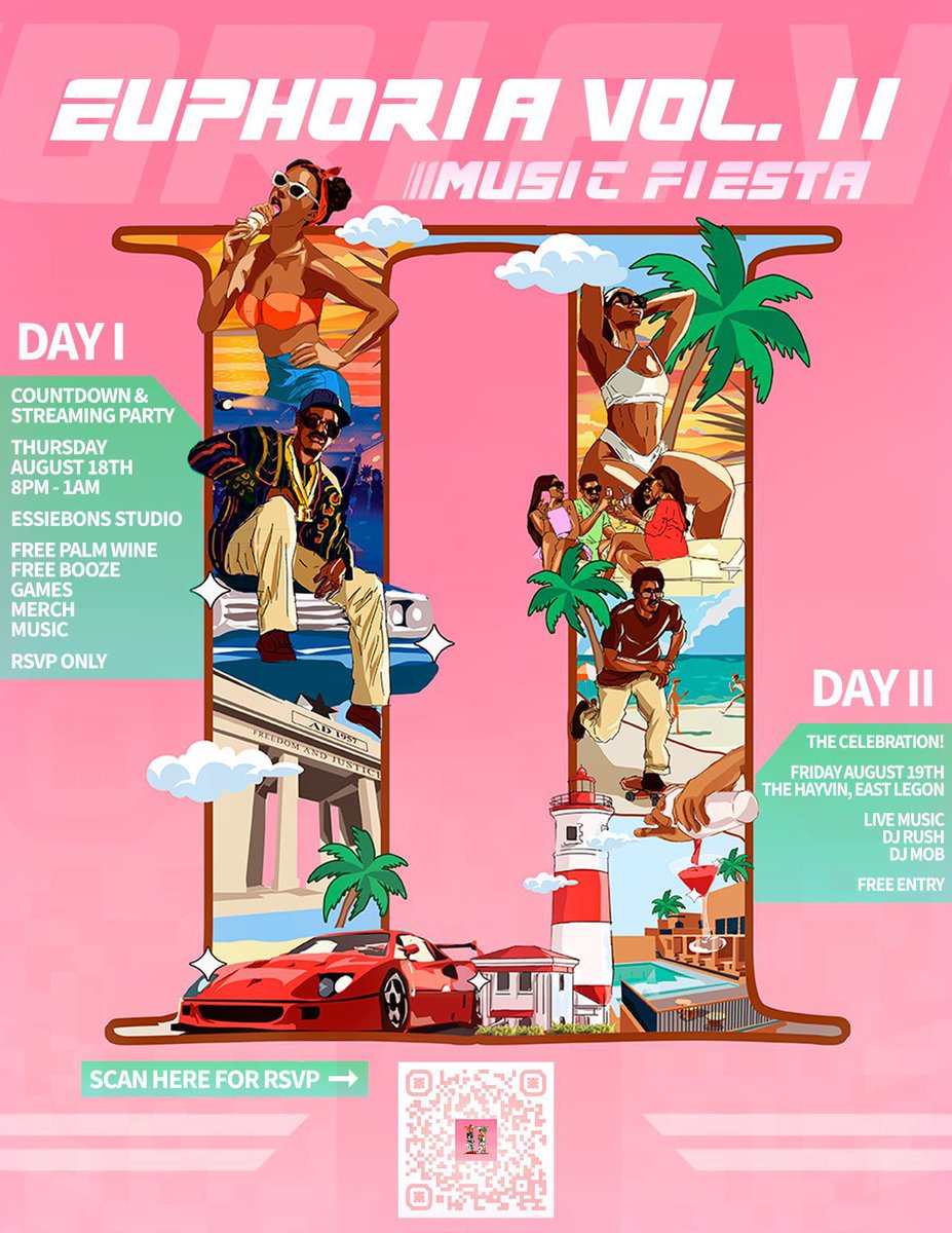hyperactive_gh's tweet photo. EVENT: @IAM_NYA___ set to release her upcoming EP, “EUPHORIA VOL: II” with a two-day experience!
Day one at the legendary @essiebons studio for the countdown and stream party. Then we head on over to @thehayvingh on Friday night for The Celebration! 🍾
#NewMusicDaily #EVII https://t.co/0GLfZQqWPZ