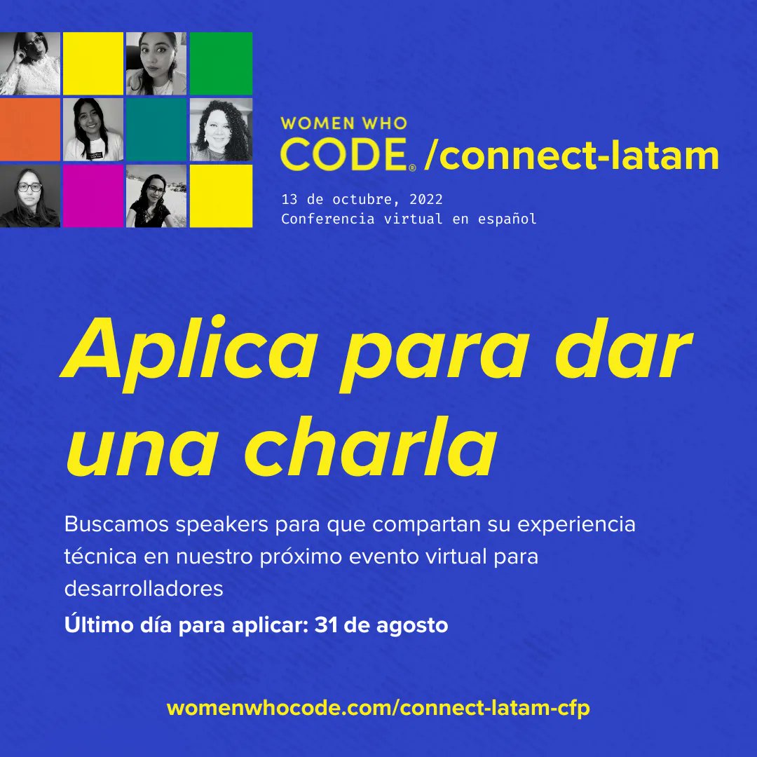 Buscamos speakers que compartan su experiencia técnica en nuestra conferencia virtual en español, que será el 13 de octubre.
Último día para aplicar: 31 de agosto.
Más información en: buff.ly/3PVSDaD