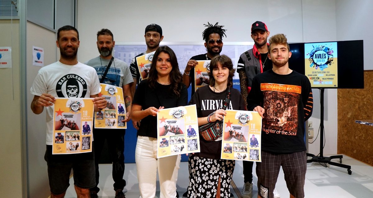 AytoAviles's tweet photo. 🎶 6 grupos juveniles tocarán en el Festival Avilés Suena Bien

👉 Dellastrada, Sonder, Sergio Luzon, Balas Perdidas, Morejón y Tribute Against the Machine
📅 El jueves 18 de agosto en la plaza de España desde las 18.00 horas

ℹ️ Más información: https://t.co/l5Jz72Hmag https://t.co/7jIDxYdCD6