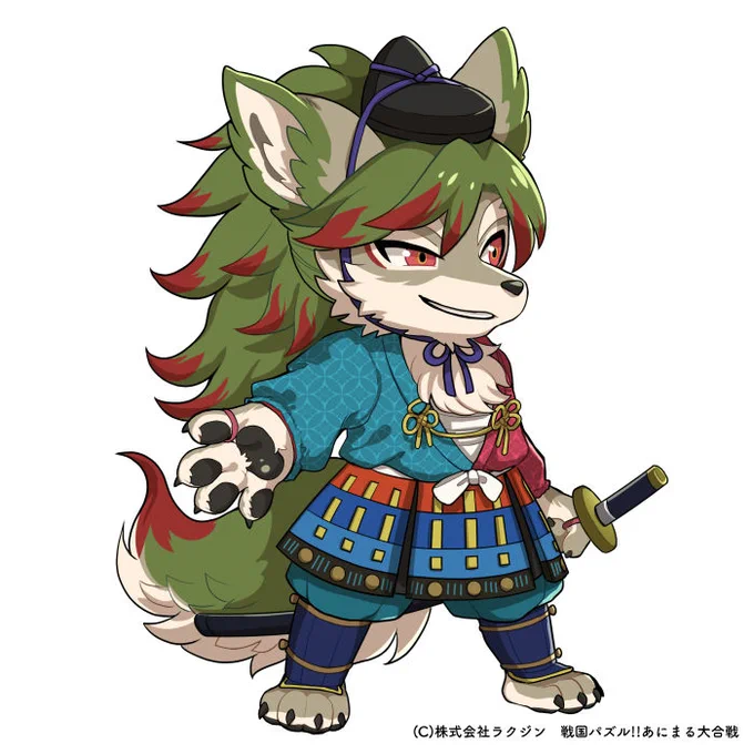 【お知らせ】「戦国パズル!!あにまる大合戦」【 ステップアップガチャ】に登場しました「5新・侍所別当・梶原景時」「6新・大悪人・梶原景時」「7幕府宿老・梶原景時」イラストを担当させていただきました!よろしくお願いします〜(開催8/22まで) #パズあに 