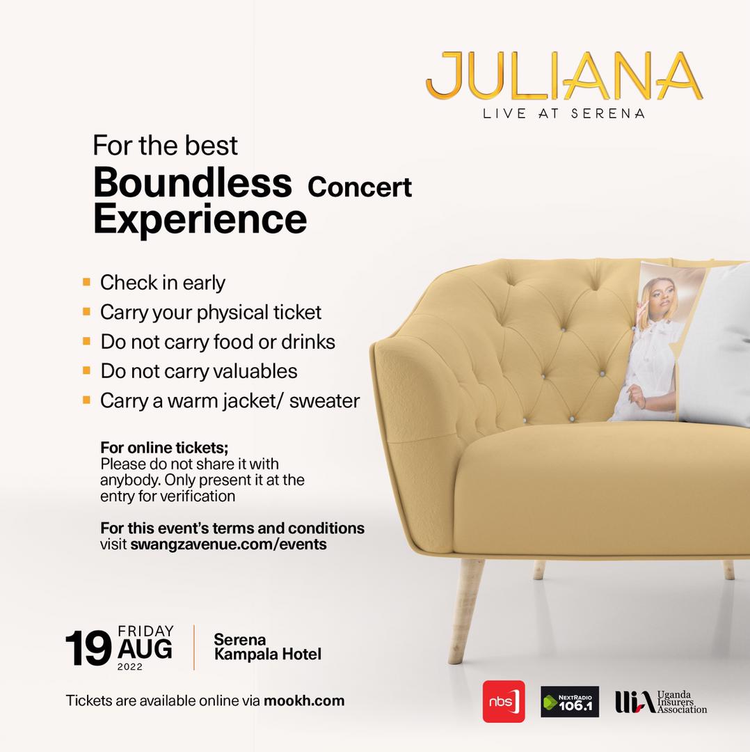 byembabaziinno's tweet photo. #boundlessconcert
#julianakanyomozi
#19thaugust2022
#serenahotel
#thisfriday https://t.co/g9y1hyqK4r