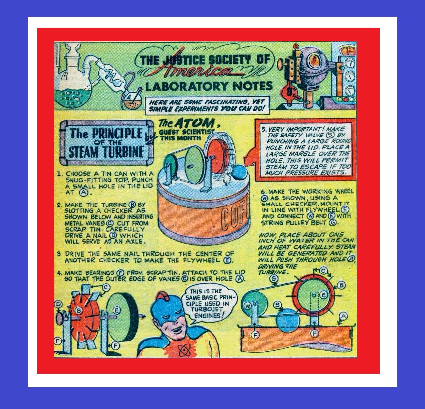 DignityJsa's tweet photo. #JSALaboratory Notes! #JusticeSociety of America Lab Notes - appearing in later issues of #AllStarComics - #Atom's Lab Notes on the Principle of the Steam Turbine - from #JSA Guest Scientist #TheAtom Al Pratt - All-Star Comics Volume 1 #52 (April 1950) https://t.co/8ApWQNLQxP