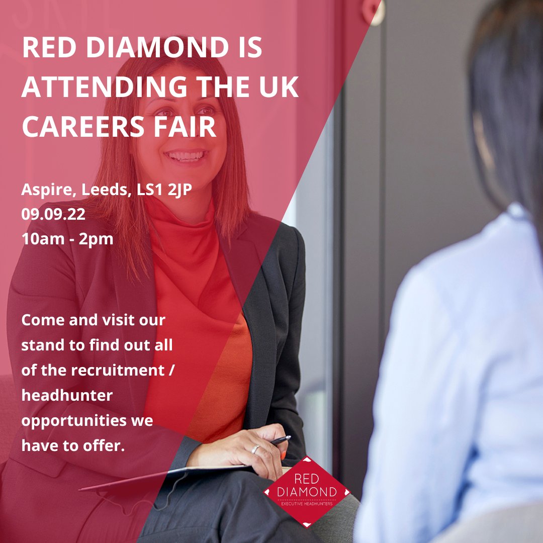 DanRdrec's tweet photo. I will be attending the @UKCareersFair in Leeds!  

Accompanied by the team at @R_DRecruitment and @RedDiamondExec I am excited to meet individuals looking to get started in a new career. 

Are you attending? https://t.co/qO4Xu70l77