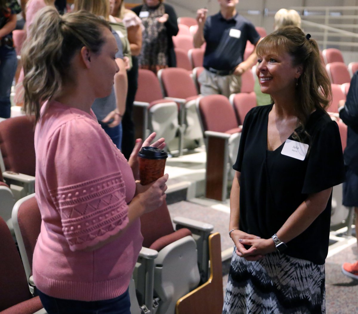 pcsd's tweet photo. The @PCSD welcomed new teachers today for the start of several days of orientation. This morning, district leadership introduced themselves to the new staff. Later, they will participate in a scavenger hunt with their mentors and take part in tours of the district. #RaiderStrong https://t.co/tqiBdKzHgM