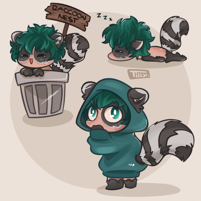 「raccoon girl standing」 illustration images(Latest)