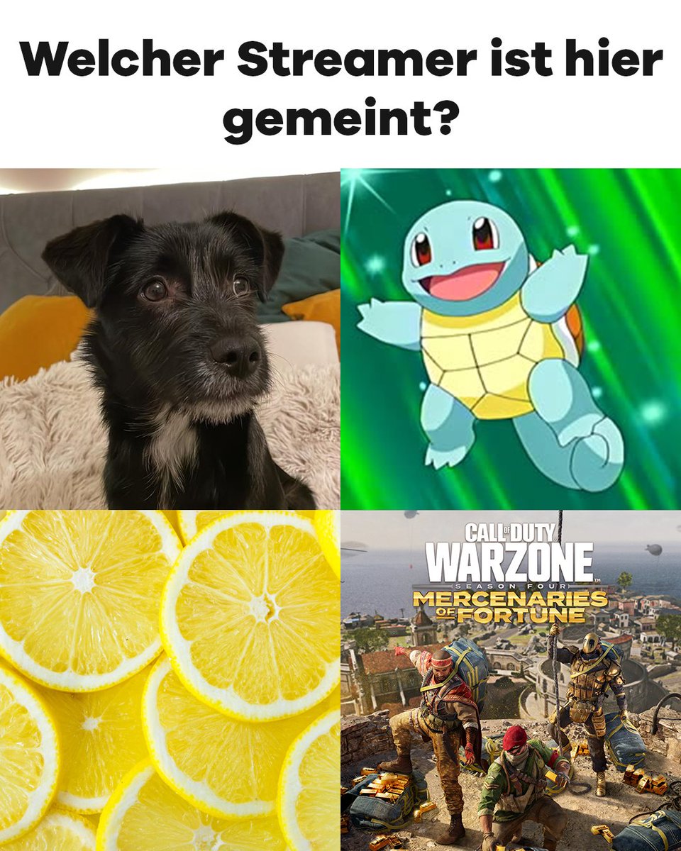levlupde's tweet photo. Quiz-Time - Runde 1 🔥
4 Hinweise = 1 Streamer: Könnt ihr alle 3 Partner erraten? 🧐 #teamlevlup #meme https://t.co/ezSm52Lk0J