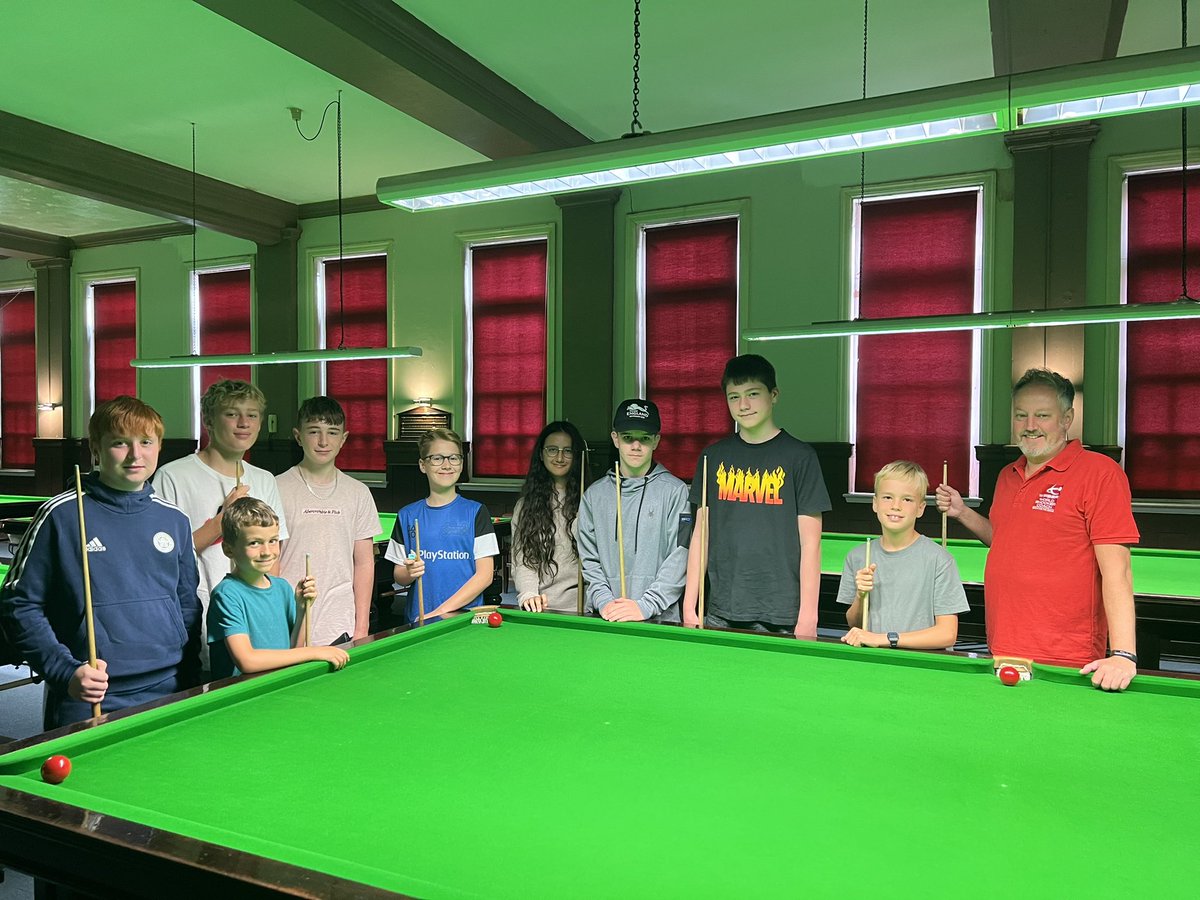 TheWinchesterSC's tweet photo. We love the buzz when the juniors are in for their Summer Snooker Club session!

One more session left this summer. Next Tuesday 23rd August at 10.45am for 11am start.

#snooker #pool #juniors #grassroots #sports #wigston #leicestershire @EPSBofficial @Muke147 @ActiveOadbyWigs https://t.co/MQbSaSXhwi