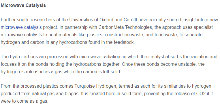carbonmeta's tweet photo. WASTE-TO-HYDROGEN TECHNOLOGY: LEADING THE WAY TO NET-ZERO?
via @resource_media 

In partnership with CarbonMeta Technologies, the approach uses specialist microwave catalysts to heat materials like plastics ....

https://t.co/yAZM1lVPww https://t.co/xMu4McS4Bu