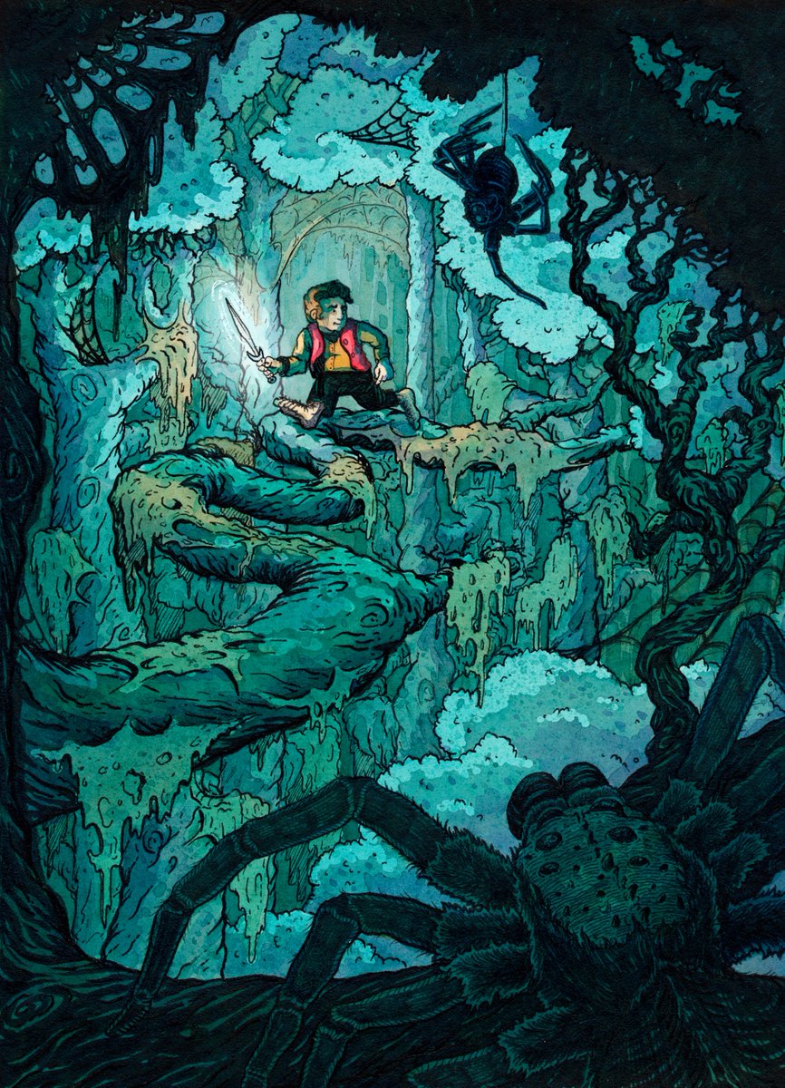 oliverdrawing's tweet photo. Bilbo in Mirkwood! I had fun creating this one. What scene should I do next? https://t.co/W6m5ahS7ik