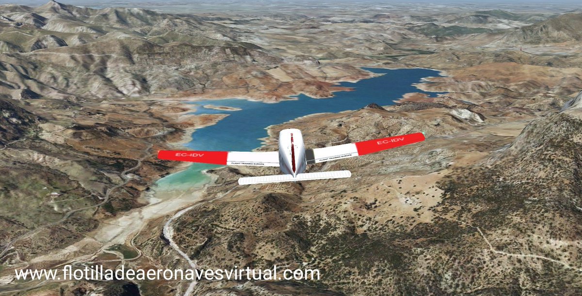 FLOANVirtual's tweet photo. #FlightTrainingEuropeJerez🎓✈️Al igual que en @Armada_esp⚓🇪🇸, antes de iniciar su #PrimaryFlightTraining en @USNavy⚓🇺🇸, los pilotos de nuestra @FLOANVirtual vuelan en @ivao.es el ✈️#PiperWarriorII de @_FTEJerez - Hoy sobrevolamos el #EmbalsedeZahara https://t.co/0mhehK2D3l
