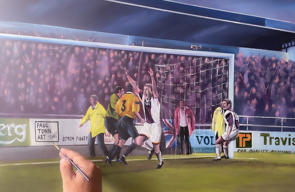StadiumPortrait's tweet photo. Thought Iβd get some matchboard sponsorship into this one #ntfc #cobblers #sixfieldsstadium https://t.co/nioJ4lRs1I