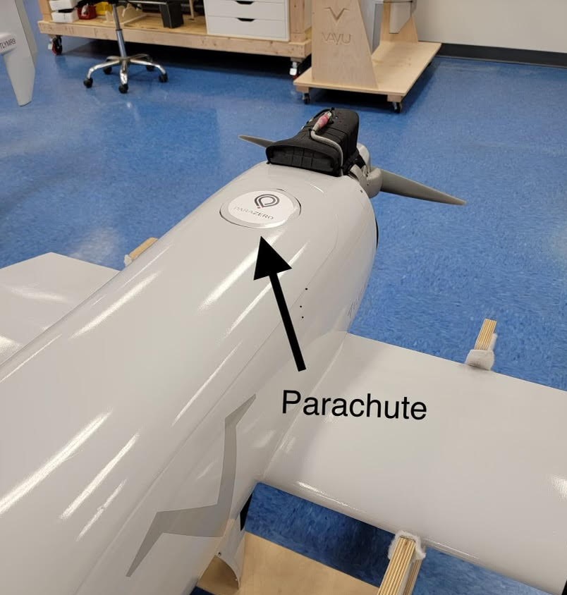 VayuDrone's tweet photo. The Vayu G1 has been upgraded to accommodate a Parazero Parachute. Along with an FAA approved avionics package, we’re providing greater opportunity for our customers to be granted waivers to fly complex missions safely. $ALPP https://t.co/c60Gsmo0I7
