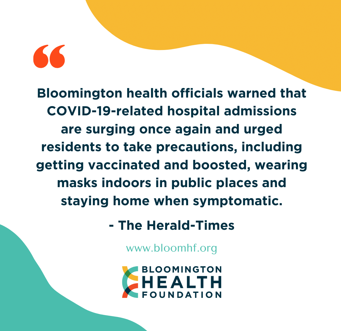 BloomHF's tweet image. The President of the IU Health south-central region explains, “We are … currently in another surge.”

The health system’s south-central region had 31 patients hospitalized with COVID as of 8/5.

To stay up to date on the latest COVID-19 data, click here: ow.ly/saFr50KkZGP