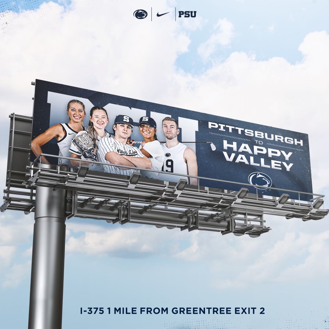 GoPSUsports's tweet photo. All roads lead to Happy Valley🛣

Keep an eye out for the following locations!📍 #WeAre #PennState https://t.co/PIZWg1snm1