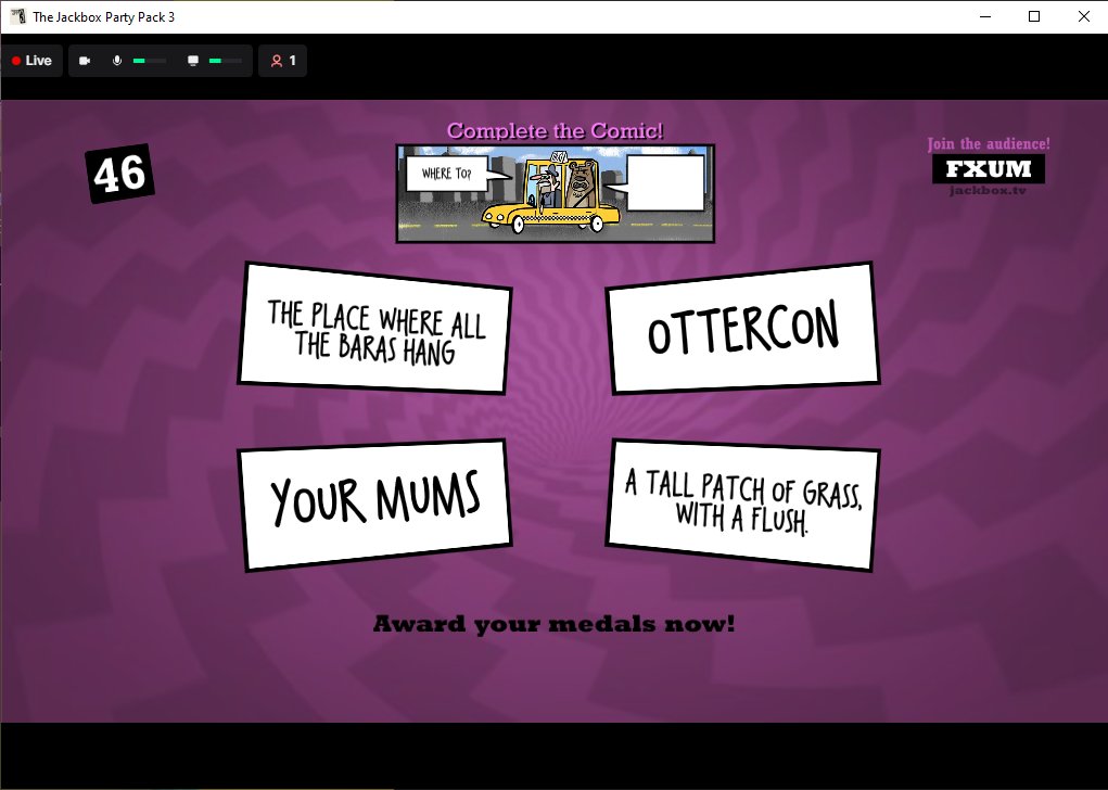 MxHarryBentley's tweet image. Had a hilarious and wonderful bonus stream today!
Collected some #BoF4 Cheevos, and played Jackbox with the Enbee Keepers discord.

Ft. a little art cameo of Daaale the Sheep, and a Hanklerfish! #Piples