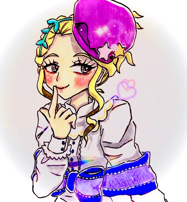 ギリチョンパ滑り込みで、本日のお題より...風鈴アスミ!今日既に誕生日絵描いてるけど、変身前でも少し描きたかった...!!#プリキュア版深夜の真剣お絵描き60分一本勝負  