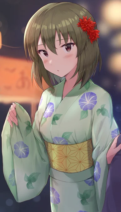 「・・・似合ってる?」#永吉昴 #ミリシタ 