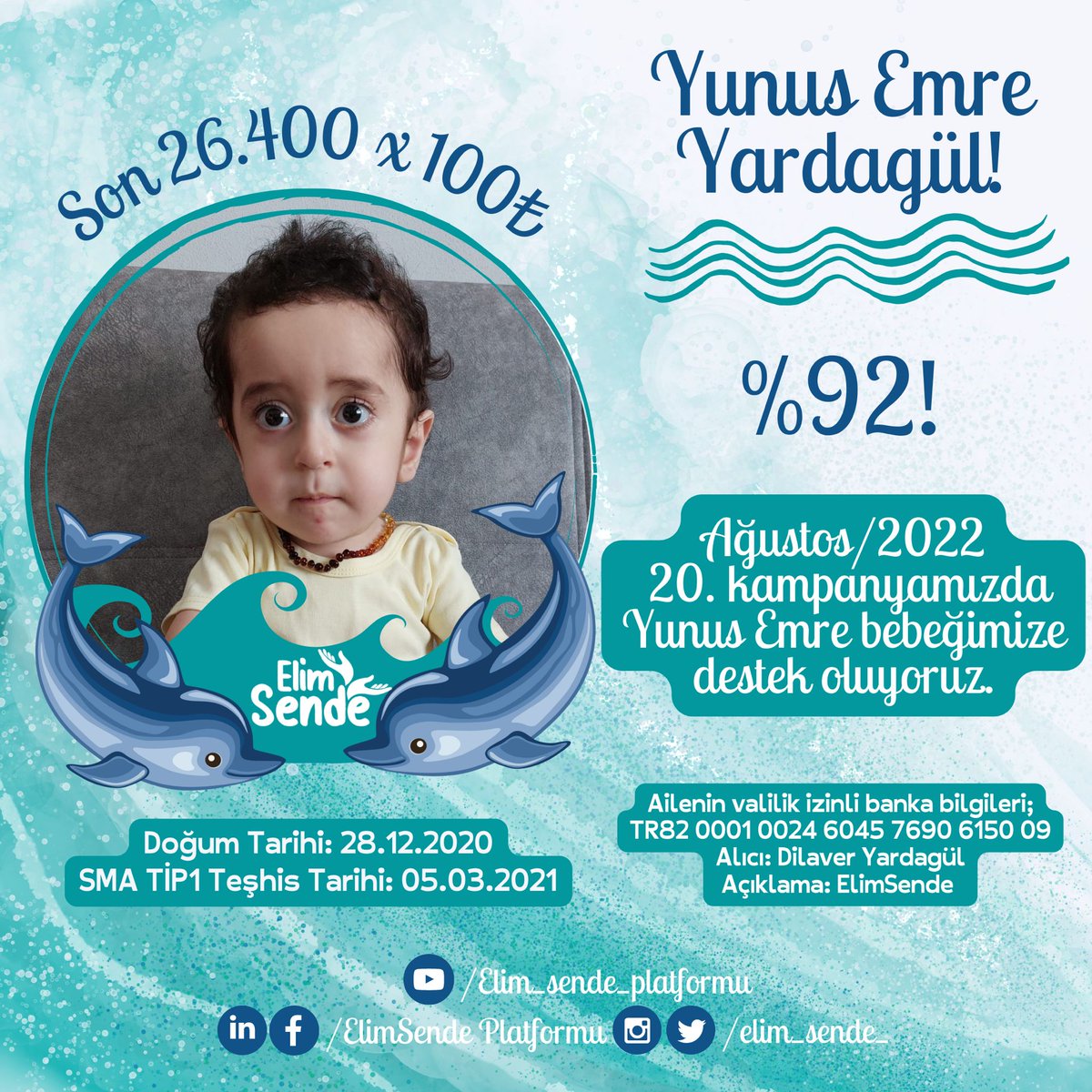 Sizlerin değerli destekleri sayesinde yeni yüzdeliğimiz %92
Sizler olmadan Emre bu savaşı kazanamaz.

<a href="/elim_sende_/">elimsende</a>
#Emreyeumutol
.
. 
Minimum 7.2 #ösym Ece Erken Şampiyonlar Ligi Rusya #HandeErçel #BirOlduk21Olduk #kontenjanlarartsın Arda Güler Bunlar Suriyeli #altın Zafer Şahin