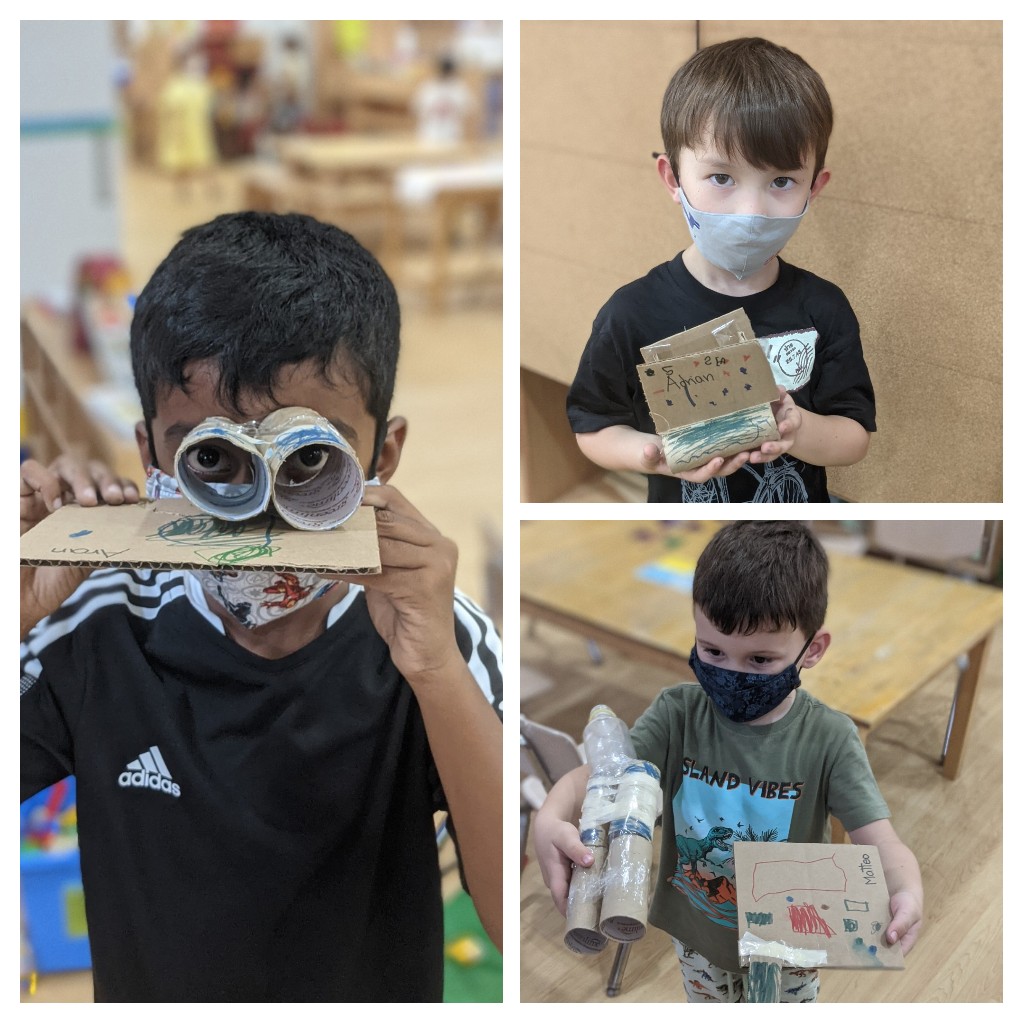 bindu_aisc's tweet photo. What might you make with 2 pieces of cardboard, index cards and toilet rolls? #Kindergarten #designers @AISCElementary show #creativity engaging in this challenge! https://t.co/mb4UA3ad3J