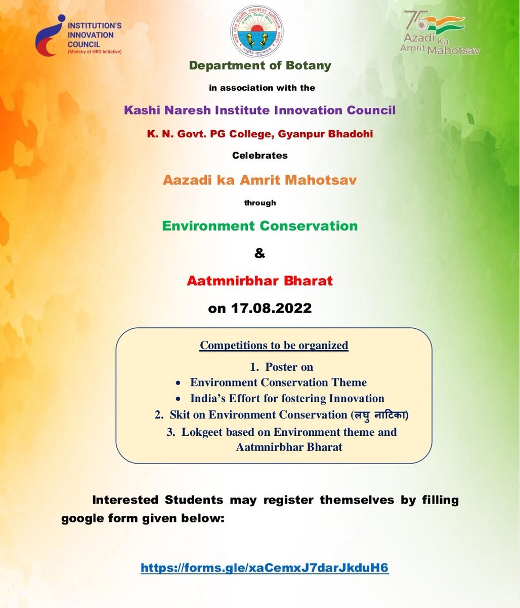 KnpgPrincipal's tweet photo. Join us tomorrow at 11:30 am in Botany department https://t.co/3bWHXkCXI3