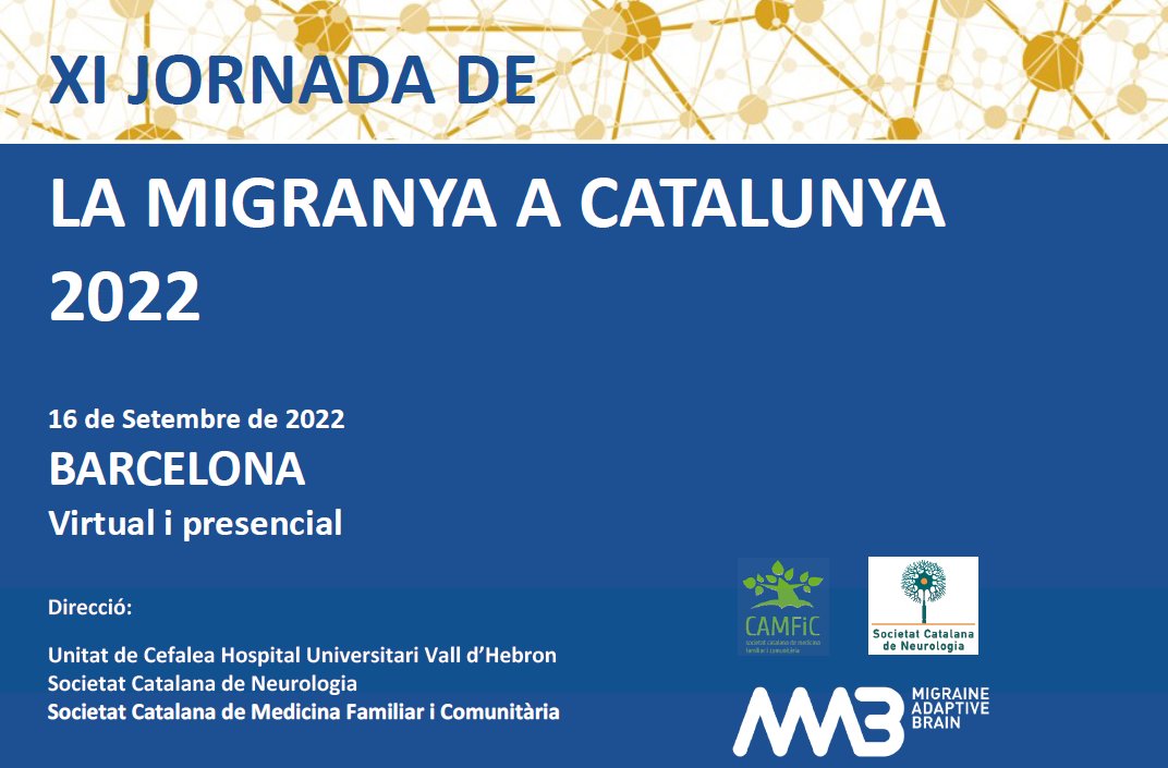 SCatalanaNeuro's tweet photo. 🗓️🧠El 16 de Setembre @SCatalanaNeuro, @CAMFiC i @AdaptiveBrain organitzem en formats virtual i presencial la XI JORNADA DE LA MIGRANYA A CATALUNYA amb interessants ponències i taules rodones.

CONSULTA EL PROGRAMA I INSCRIU-TE!🔝🖥️

🔗https://t.co/ZAUR5SZj9A https://t.co/PITAvUyn0N