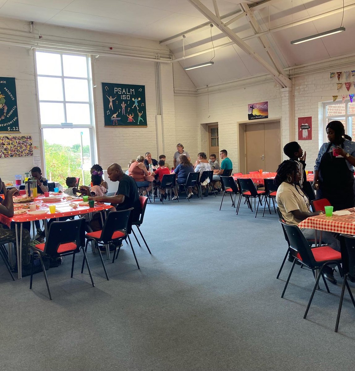 NewaddingtonBC's tweet photo. Make Lunch day and the first proper rain in weeks! We made a bug hotel for our garden, did some planting and painting and played games. Lasagne and THREE choices of pudding. Spider-Man was very happy with his hotel. #makelunch #tlgmakelunch #community #church https://t.co/mQ3ErJje54