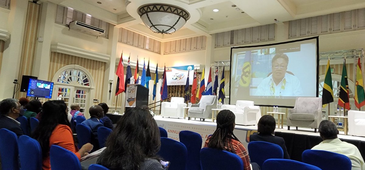 SheedaVesta's tweet photo. Carla Barnett, PhD, CBE
CARICOM Secretary General addressing conference attendees.
 #CBU
#ShapersofInfluence
#CBUinTobago
#TobagoBeyond https://t.co/NP2uW1UDcG