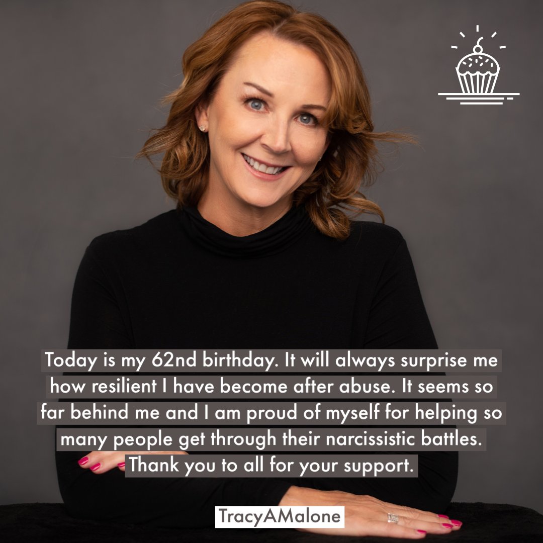 TracyAMalone's tweet photo. Happiest of birthdays to our beautiful founder, Tracy! She is #fearless, #kind, and a proud #surTHRIVER! #narcissist #narcissism #covertnarcissist #narcissisticabuse #narcissistabusesupport #tracyamalone #divorcingyournarcissist #youcantmakethisshitup #happybirthday https://t.co/2qR55ydxOf