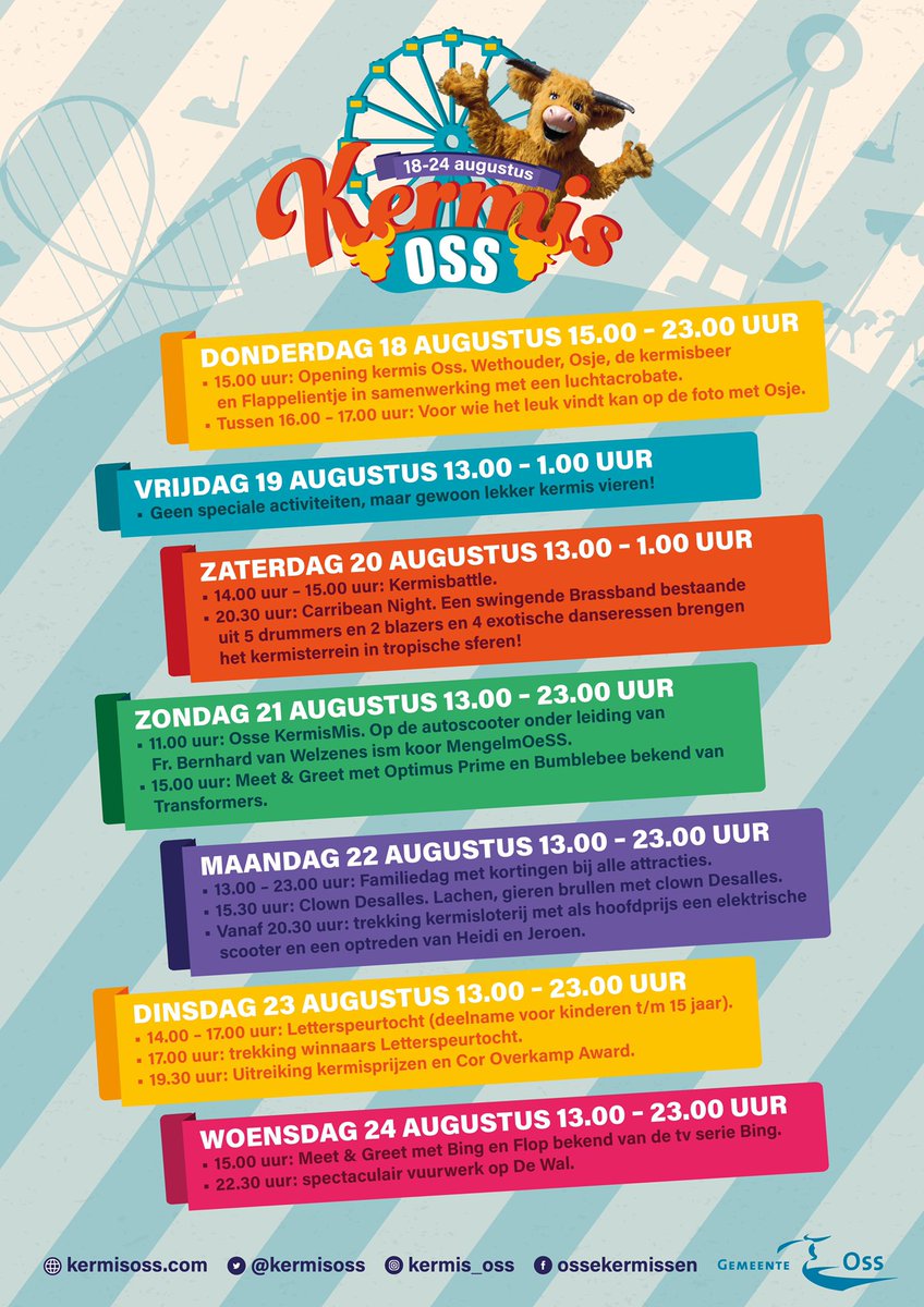 Programma Osse kermis. #kermis #dolledagen