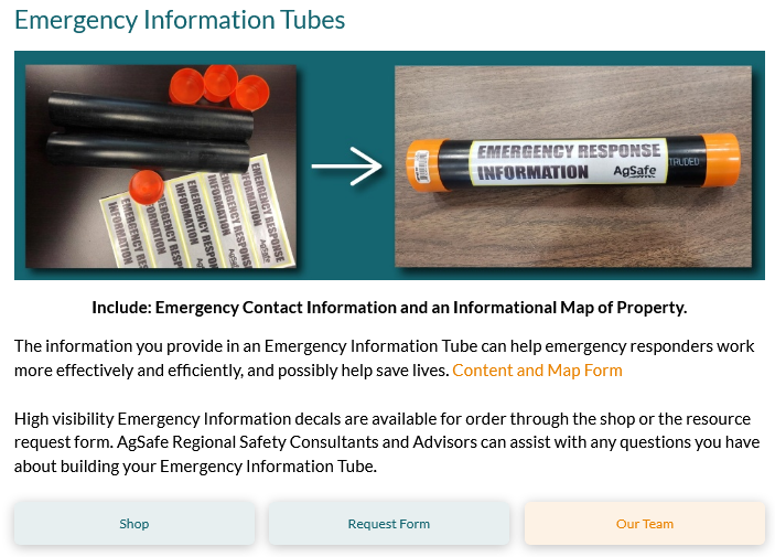 AgSafeBC's tweet photo. Have you made your Emergency Info Tube?
For emergency planning resources, contact your AgSafe representative or visit our website - https://t.co/d2S73v28Qx
#BCwildfire #BCfarms #BCranching #BCfruit #BCwine #BCcannabis https://t.co/3nsz9YbJsY
