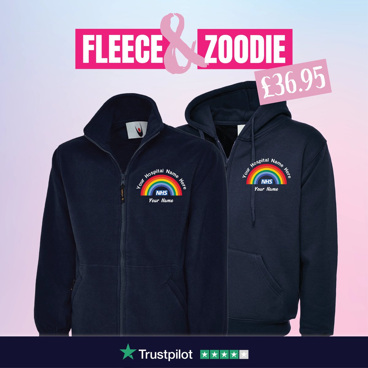 mynhsrainbow's tweet photo. Introducing our NHS Rainbow Fleece &amp; Zoodie Bundle Deal for only £36.95 🌈

Available in Navy, Black, Red, Burgundy and Green in sizes XS through to 2XL

Shop our latest bundle here: https://t.co/GgjAWgBC7s https://t.co/xZCDXjizhZ