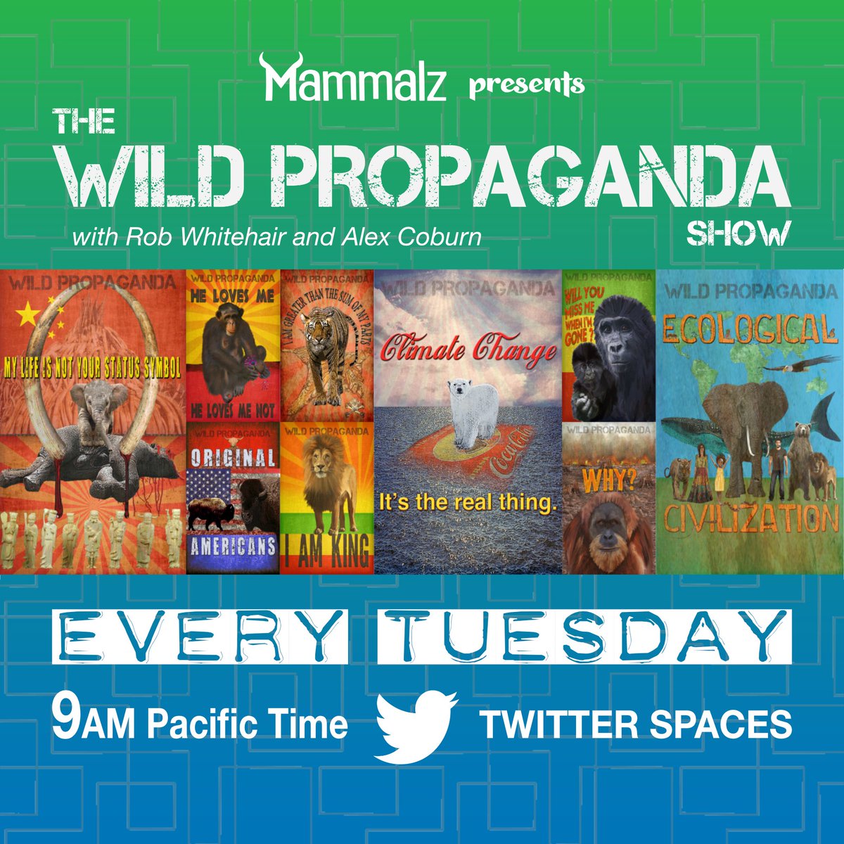 This morning 9AM on Twitter Spaces, The Wild Propaganda Show takes on the global exotic pet trade. It's a twisted tale that gets to the heart of the human drama and our relationship to the natural world. Join us!! <a href="/mammalzpbc/">Mammalz</a> <a href="/misguided_guide/">Alex Coburn</a> 
Join here👇
x.com/i/spaces/1OyJA…
