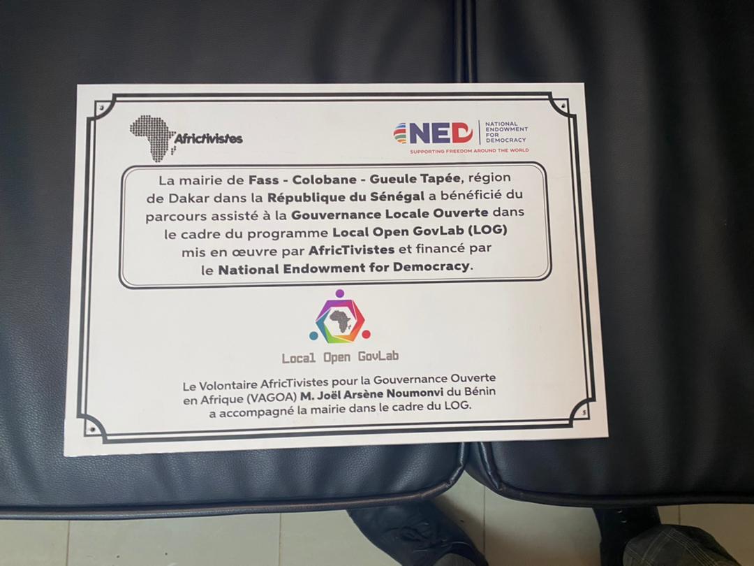 AFRICTIVISTES's tweet photo. #LocalOpenGovLab 🇸🇳
 
Le Président de #AfricTivistes @cypher007 et sa collègue @Sokiinaa ont été reçu ce 10-09-2022 par le nouveau maire de @CommuneGTFC M. Abdoul Aziz Paye pour une évaluation du LOG. 

Des échanges sur le projet et les perspectives d'avenir ont eu lieu. https://t.co/cyUthw7azZ
