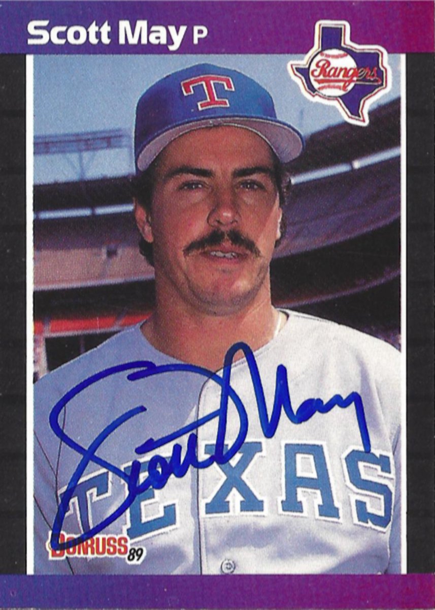 RangersAutos's tweet photo. (56) 1989 #Donruss: Scott May
#Texas #Rangers #TexasRangers #auto #autograph #baseball #baseballcards #MLB #ScottMay https://t.co/ygocWx1iyW