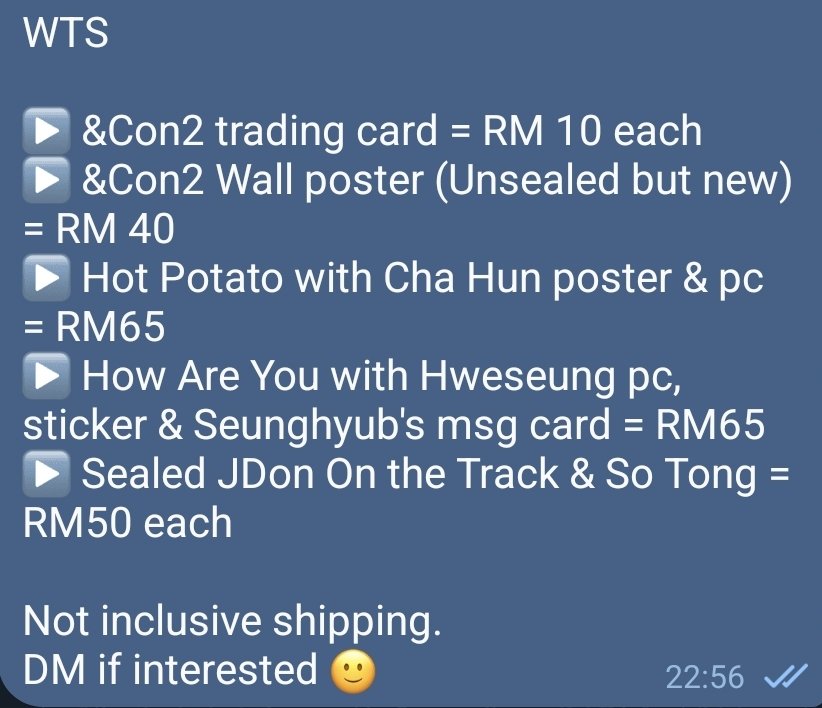 WanderingNoor's tweet photo. - WTS -
Please read price & details in photo attached 🙂.
Trading cards can be shipped WW.
DM if interested. Pls help rt ❤️
@PasarNFlying
#nflyingwts #pasarnflying #nflyingphotocards https://t.co/81gfPmBCir