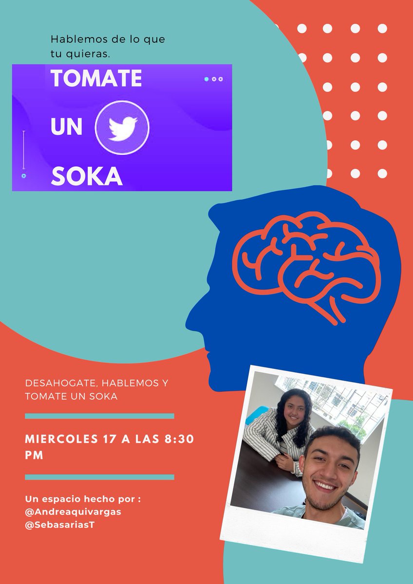 SebasariasT's tweet photo. Los invitamos a este espacio seguro para hablar y desahogarnos un rato. Dale RT, invita a tus amix y parchemos mientras nos tomamos un soka. https://t.co/lsEexZsUhX