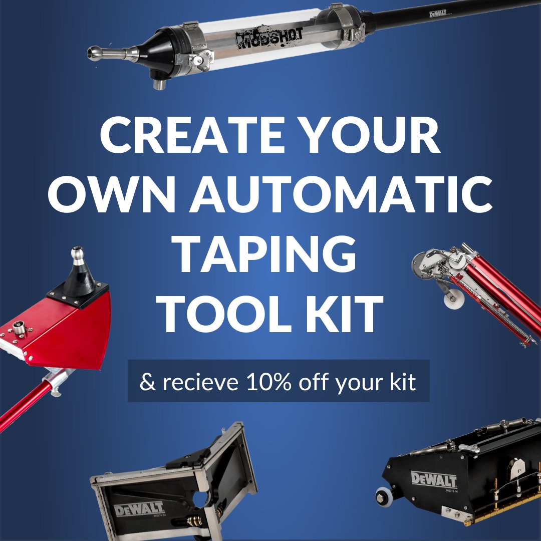 Gypsumtools's tweet image. If you&apos;re serious about drywall, it&apos;s time to get serious about the tools 👀 
Up your game by creating your own bespoke automatic taping tool kit and save 10% at the checkout! 🤝👷
👉 bit.ly/3s99YDX

#drywalltools #drywallnation #automatictapingtools #level5tools #dewalt