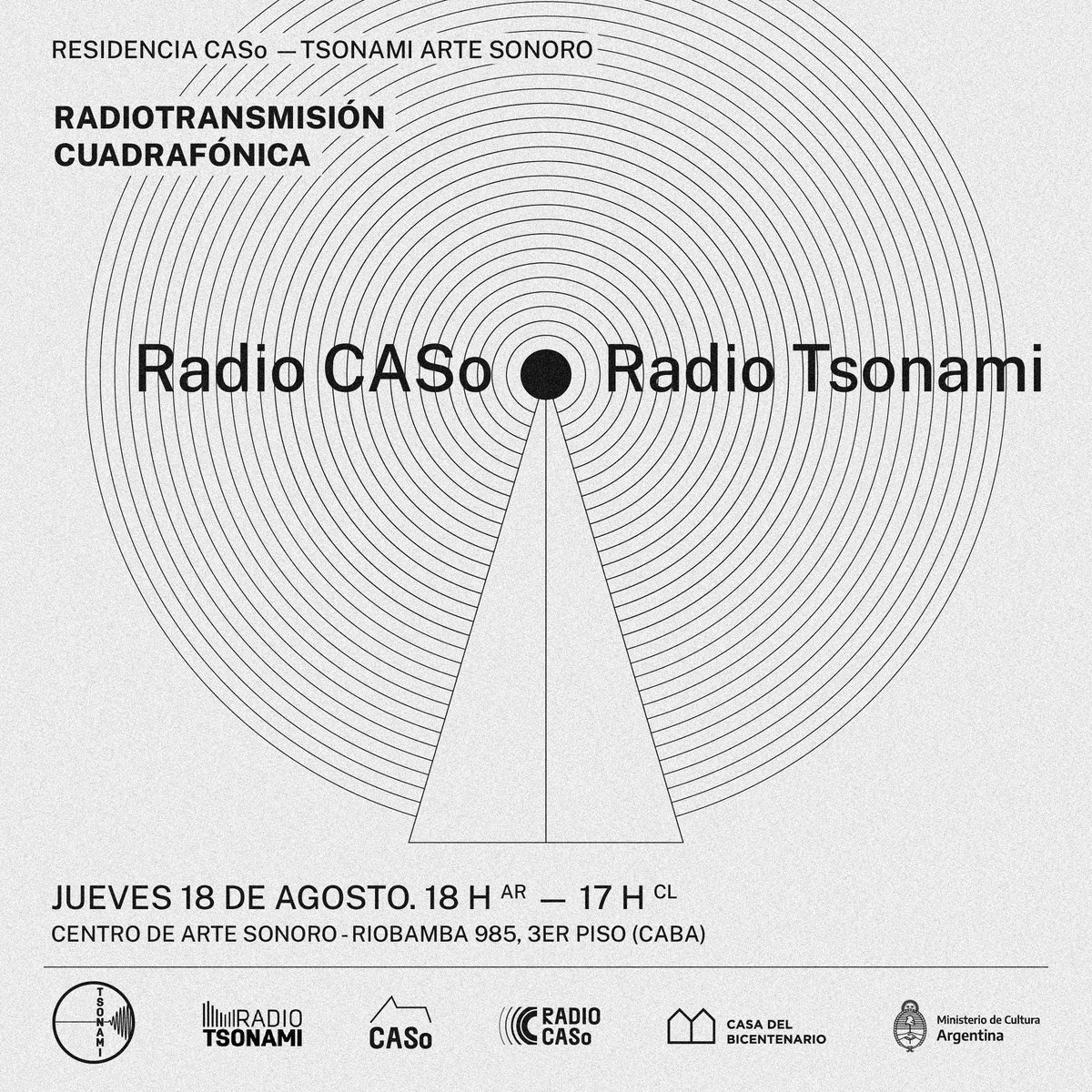 🚀 Residencia CASo – Tsonami⁣⁣
⁣⁣Contentxs de anunciar que a partir de mañana el dúo artístico y editorial Otra Sinceridad ᴄʟ⁣ realizarán una residencia de investigación y creación en las salas del CASo ᴀʀ , producida junto a Tsonami ᴄʟ⁣
⁣⁣➕centrodeartesonoro.cultura.gob.ar/actividad/resi…