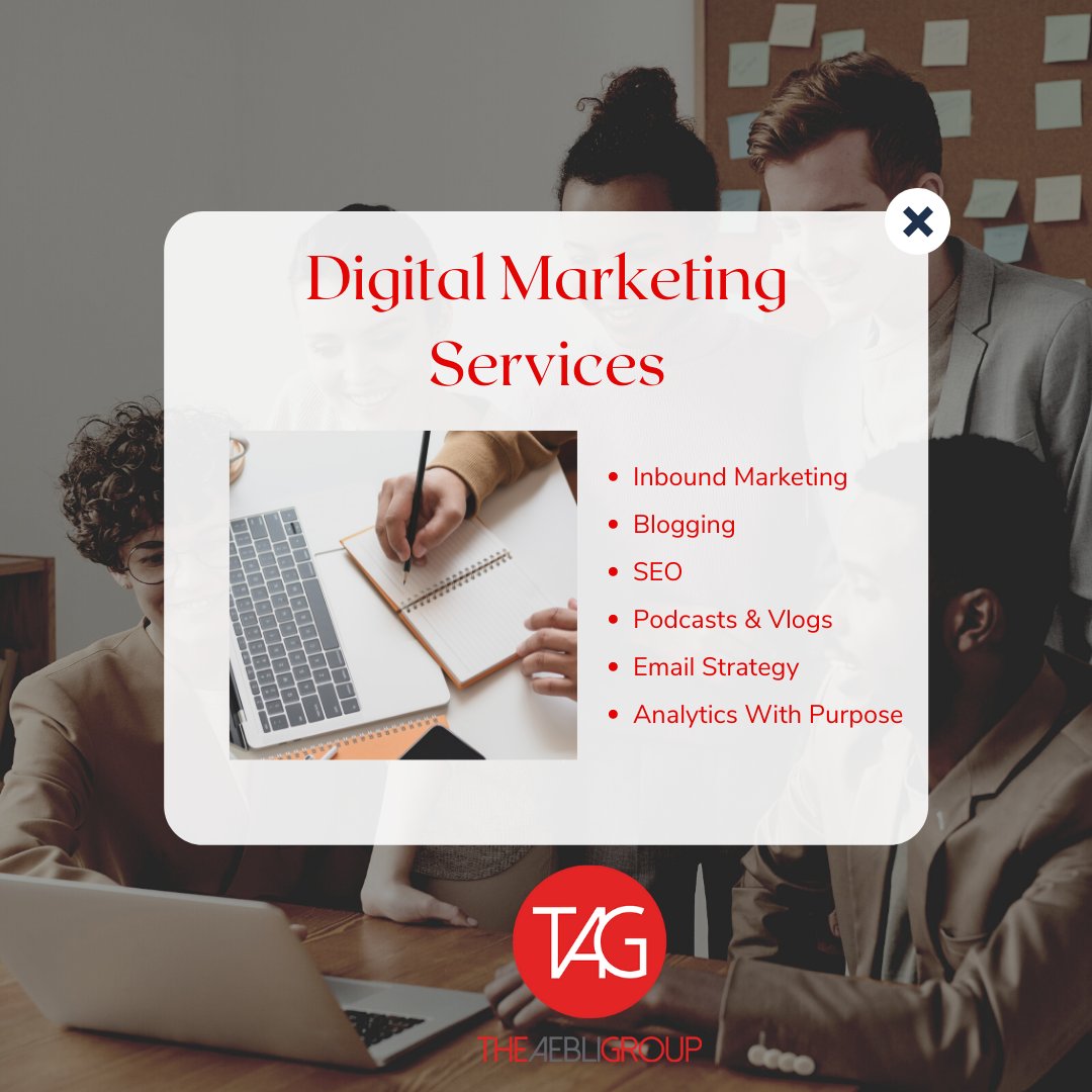 AebliGroup's tweet photo. The TAG team can set you up for success with digital marketing! Learn more! 
#TAG #ProvenProfitable #Inspectations #digitalmarketing #businessdevelopment #inboundmarketing #blogging #SEO #podcast #vlog #emailstrategy #email #analytics
https://t.co/JxWjrWVHSX https://t.co/sExzL4uKkb