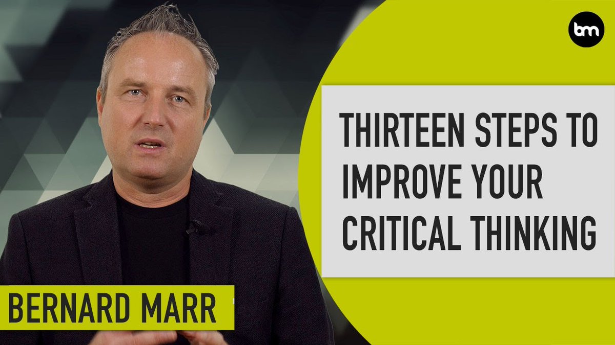 BernardMarr's tweet photo. We are bombarded with #Data and information, and much of that data is fake and biased π
#CriticalThinking, the ability to find trustworthy data and use it to make decisions, is an important #WorkplaceSkill.
Here we look at ways to improve it π½οΈ > https://t.co/e7yZyxdeuX https://t.co/1MIuB69XWH